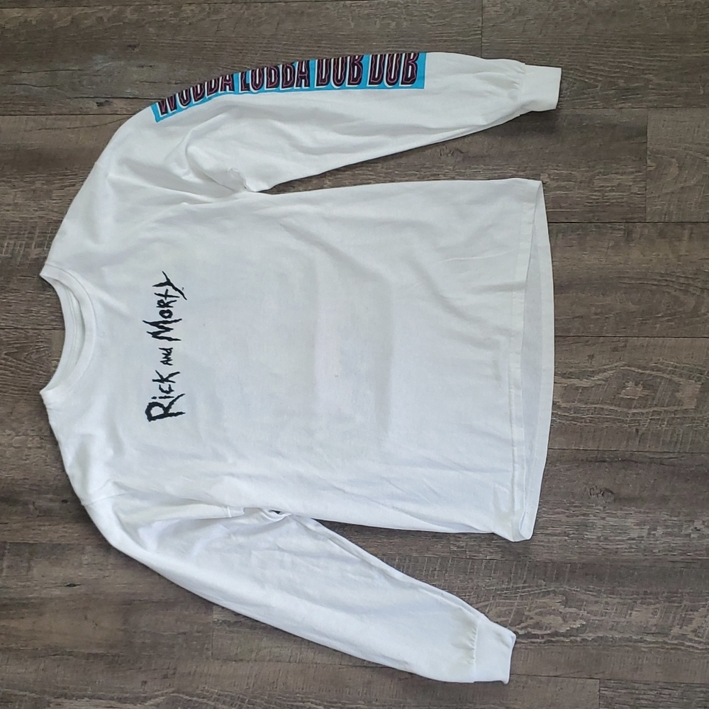 Rick & Morty white long sleeve t-shirt